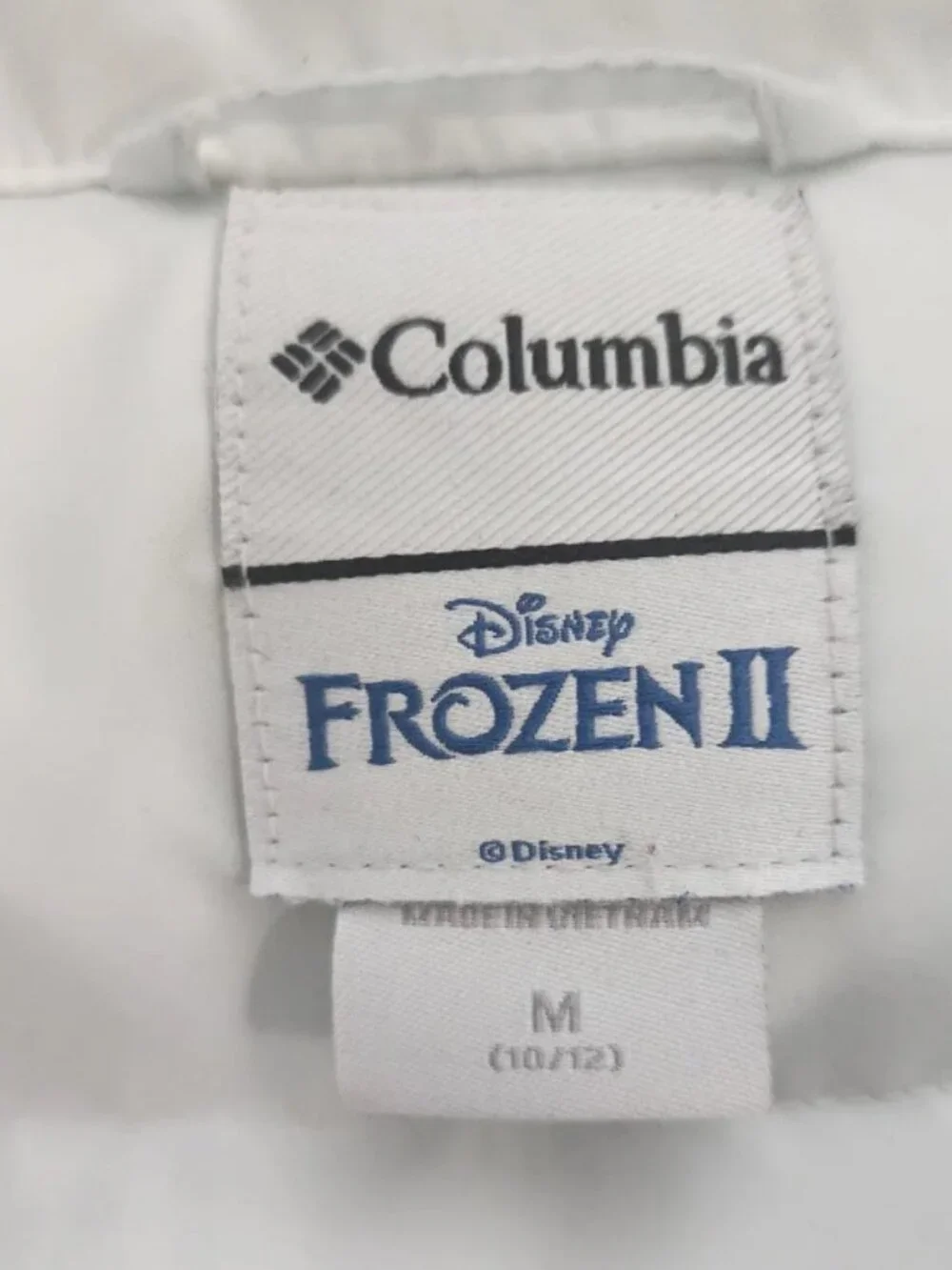 Columbia x Disney Frozen II puffer jacket, kids size Medium (10/12).